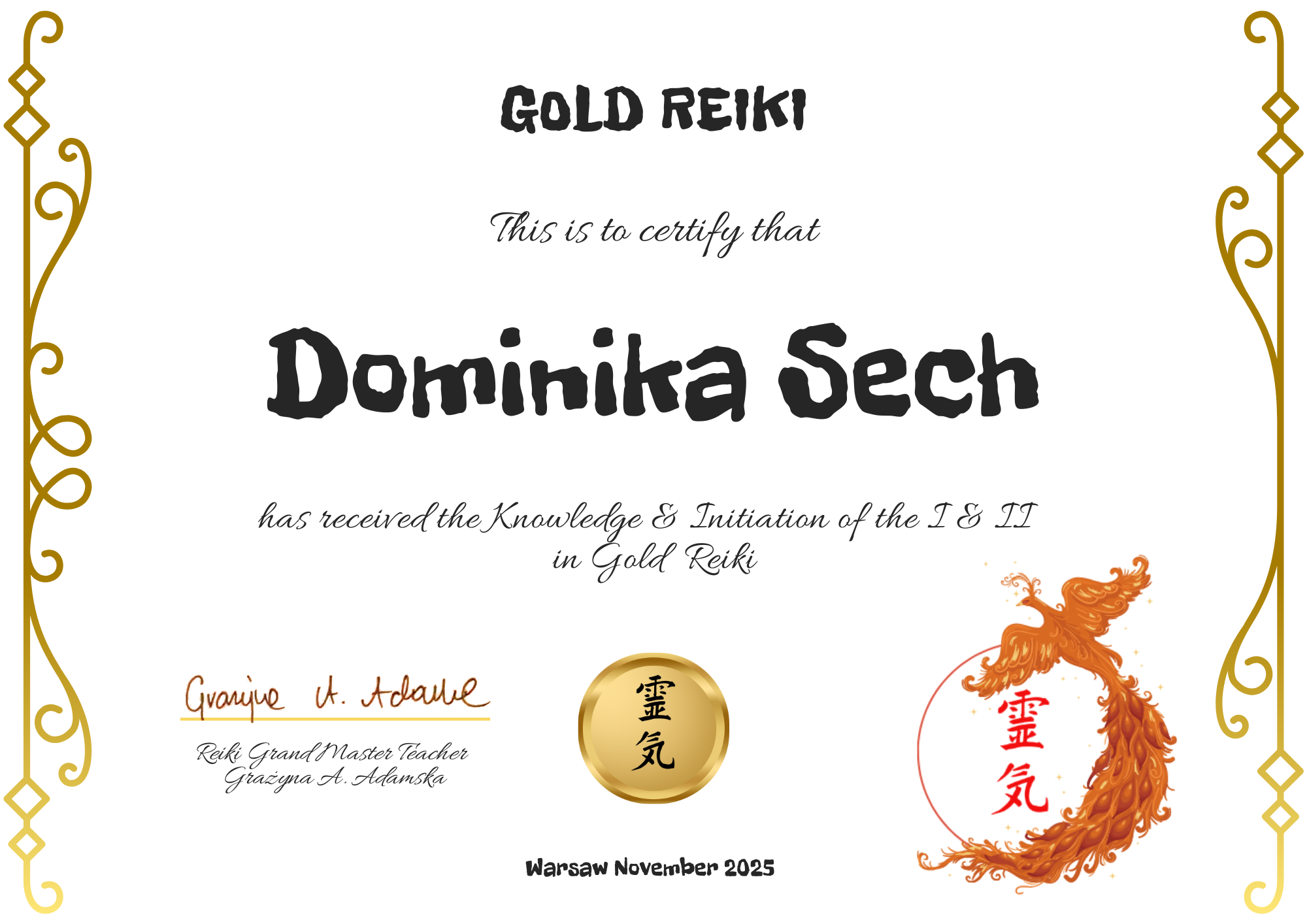 certyfikatGR1 Dominika Sech.png